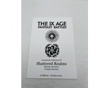 The IX Age Fantasy Battles Armybook Collection IV Shattered Realms  - $29.69