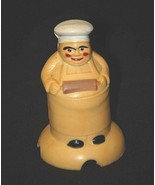 Old Vintage Novelty Bottle Stopper Bakery Baker Chef Topper Barware Figu... - £7.72 GBP