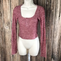 Wild Fable Cute Cozy Shirt ~ Sz S ~ Long Sleeve ~ Scoop neck ~ Berry Maroon - £10.53 GBP