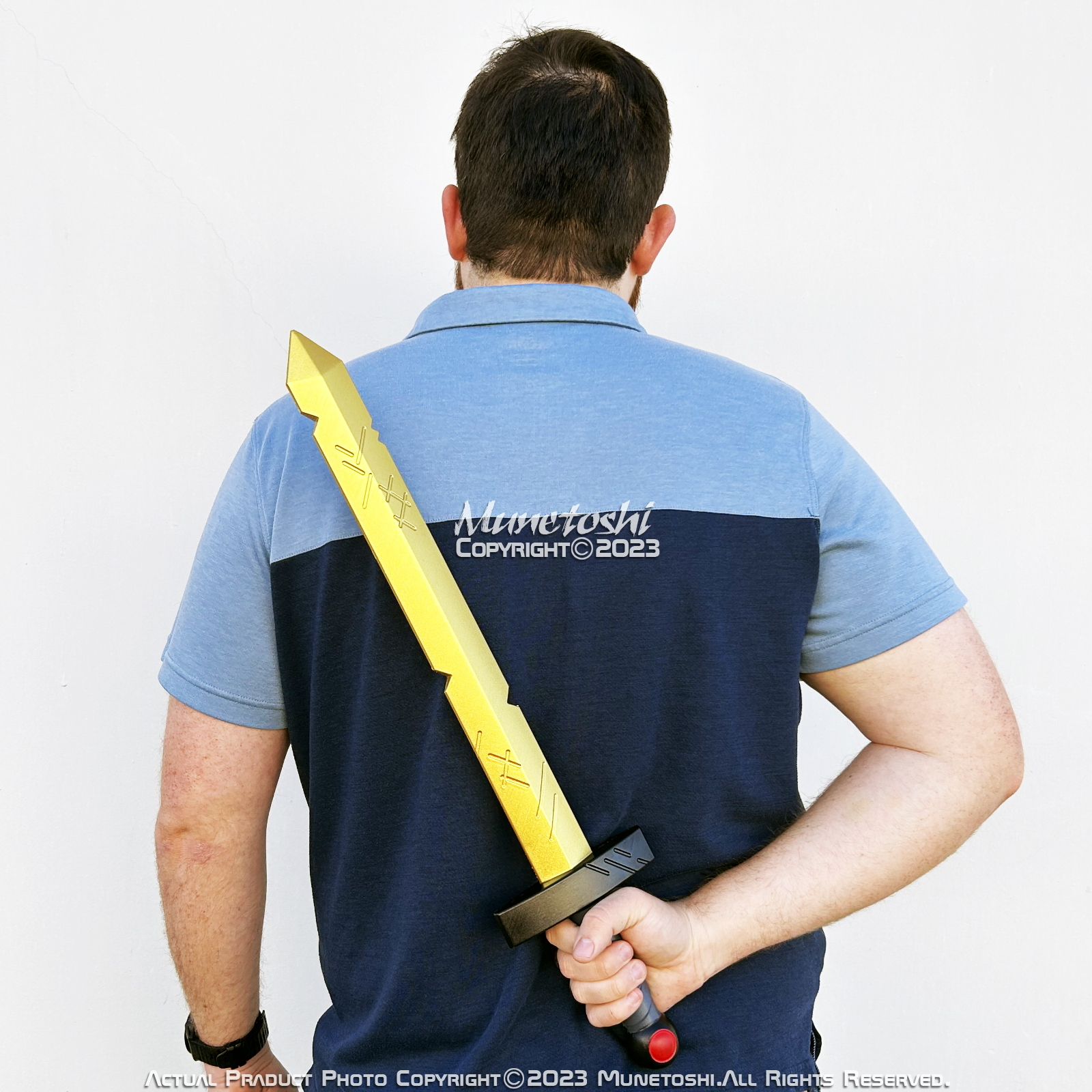 24” Foam Scarlet Golden Battle Sword Finn Adventure Fantasy Cosplay Costume Prop Item image 3