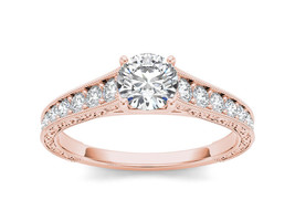 14K Rose Gold 1 1/5ct TDW White Diamond Solitaire Engagement Ring - £2,470.00 GBP
