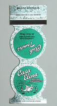 Casa Elena Mexican Restaurant &amp; Club Tomas - Texas Cameo Matchbook Cover TX - £1.39 GBP