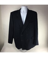 LORO PIANA Navy Blue 100% CASHMERE Blazer Sport Coat Jacket EU 58 Vintage - £157.37 GBP