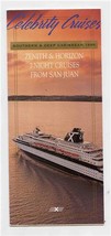 Celebrity Cruises Zenith &amp; Horizon 7 Night Cruises from San Juan Brochure 1996 - £13.97 GBP