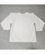 Vintage CCM Hockey Jersey Men&#39;s S White Blank Shirt Made in Canada - £19.22 GBP