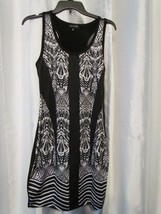 NWT Rampage Juniors Printed Front Bodycon Black White Aztec M Org $39.00 - £5.96 GBP