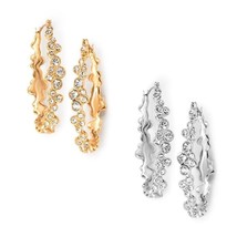Avon Luminous Veil Hoop Earrings "Goldtone" (Very Rare) ~ New!!! - $15.79