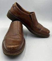 Ecco Men&#39;s Helsinki 2.0 Apron Toe Slip-On Dress Shoe Cognac Brown Size U... - £22.32 GBP