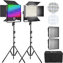 Gvm Pro Led Video Light With Softboxes, Rgb+Bi-Color Double Sided, Each Side 50W - £751.37 GBP