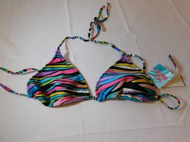 Hot Water Separates Bikini Top Only striped Women&#39;s Junior&#39;s Size Variat... - $18.01