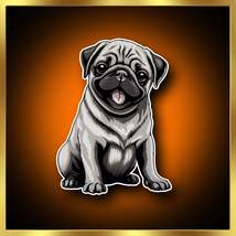 Pug Puppy - Decal - Customizable - £3.53 GBP+