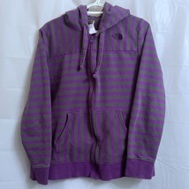 The North Face Striped Hoodie Jacket Women&#39;s Extra Large XL Gray Purple - £11.33 GBP