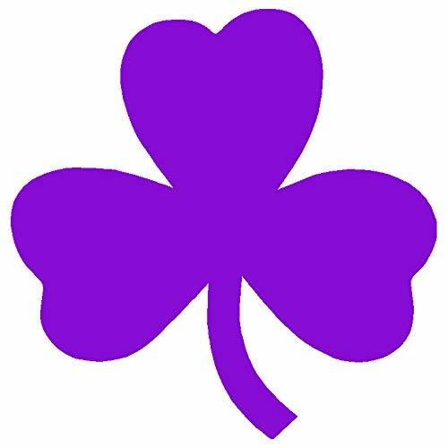3 LEAF SHAMROCK CLOVER Vinyl Decal by stickerdad - size: 3.5&quot;, color: PU... - $3.95