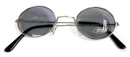 1 PAIR JL ROUND DARK LENSE WIRE SILVER FRAME SUNGLASSES hippie fashion p... - $6.64