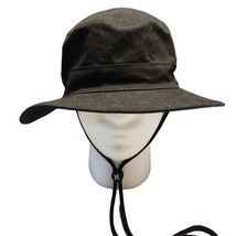 Hurley Boonie Sun Hat Unisex Adult Size S-M Black Solid Wide Brim Drawst... - $36.89