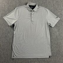 Johnnie-O Polo Shirt Mens Medium Gray Stretch Performance Adults Polyester - $364.46 MXN