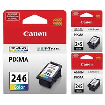Genuine Canon PG-245 Black Ink Cartridge - 2 Pieces (8279B001) + Canon CL-246 Co - £78.62 GBP