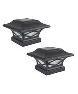 Classy Caps Kingsbridge Black Dual Lighted Solar Post Cap SLK807B (2 Pack) - $99.98