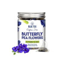 BLUE TEA Butterfly Pea Flower Organic Pyramid Tea Bags Caffeine Free Her... - $21.33