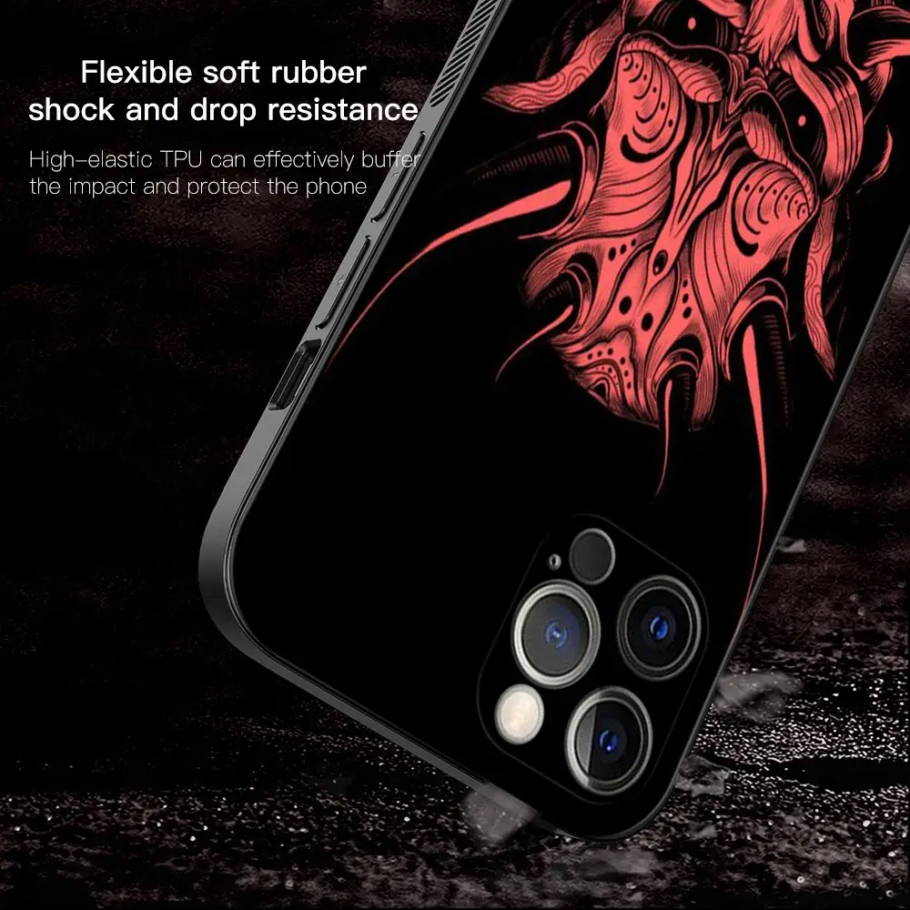 Sporting Samurai Oni Mask Phone Case For A A 14 13 12 11 Pro Max Mini XS Max XR  - £18.67 GBP