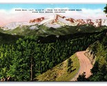 Rampart Range Road Pikes Peak Colorado CO UNP Linen Postcard Z2 - $2.92