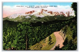 Rampart Range Road Pikes Peak Colorado CO UNP Linen Postcard Z2 - £2.29 GBP