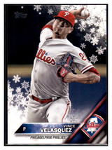 2016 Topps Holiday Vince Velasquez  Philadelphia Phillies #HMW53 Baseball
  card - £1.24 GBP