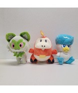Pokemon Paldea First Partner Plush 3 Pack - Fuecoco, Quaxly &amp; Sprigatito 8&quot; - $44.45