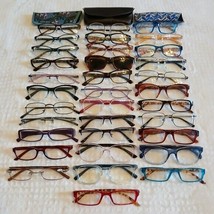 Lot Of 34 Women&#39;s +1.50 Fashion Casual Reading Glasses Various Colors - £29.96 GBP
