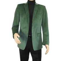 Mens BASSIRI Velvet Sports Coat Grammy Award, LEONARDI J1042 Hunter Green image 2
