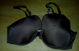 WARNERS LADIES LIGHTLY PADDED BLACK WIRELESS BRA-38C-VERY GENTLY WORN - £6.64 GBP