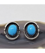 Signed RB Running Bear Native American 925 Sterling Silver Turquoise Earrings - $69.95