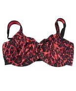 Wacoal 34DD Awareness Red &amp; Black Leopard Print Underwire Bra 855157 - $444.22 MXN