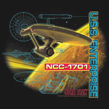 Star Trek Classic U.S.S Enterprise NCC-1701 T-Shirt NEW UNWORN - £13.86 GBP