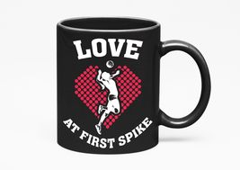 Make Your Mark Design Love At First Spike. Cute Sports, Black 11oz Ceram... - £17.13 GBP+