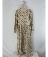 Eddie Bauer Womens S Tall Tan Floral Cotton Flannel Granny Night Gown - £22.57 GBP