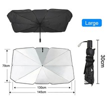 125cm 145cm Foldable Car  Interior Windshield UV Cover  Heat Insulation Front Wi - £68.13 GBP