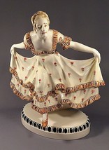 Antique Austrian Art Nouveau Johanna Meier Dancer Signed Sculpture - £559.54 GBP