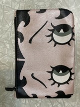 Betty Boop x Ipsy Cosmetics Make-Up Bag Purse Wallet Women&#39;s Pink Black Sequined - £10.12 GBP