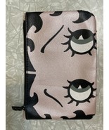 Betty Boop x Ipsy Cosmetics Make-Up Bag Purse Wallet Women&#39;s Pink Black ... - £9.98 GBP