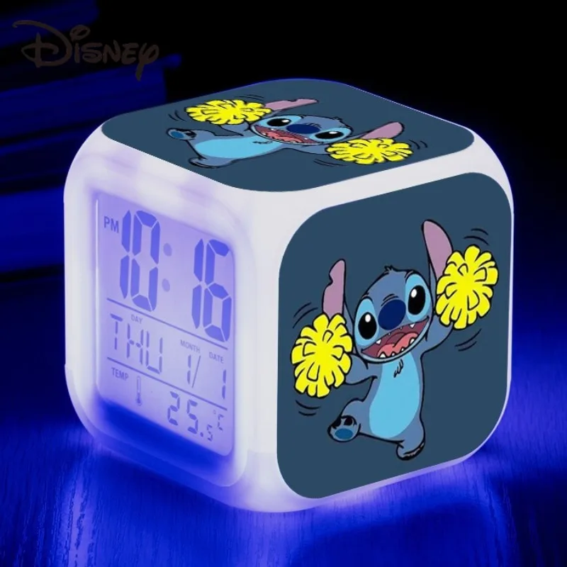 Lilo and Stitch Disney Alarm Clock Kawaii Cartoon Anime -8x8x8CM Stitch-21 - $10.52