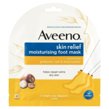 Aveeno Skin Relief Moisturising Fragrance Free Foot Mask 1 Pair - £59.36 GBP
