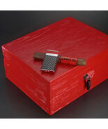 Brizard &quot; Royal Oak Collection &quot;  Red Humidor 30 / 40 ct with Lighter NIB - $16,757.41 MXN