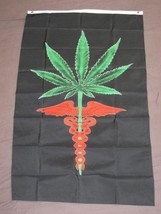 Medical Marijuana Pot Leaf 420 Flag - Nylon Polyester- (3&#39; x 5&#39;) - £3.90 GBP