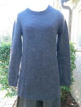 Lutz &amp; Patmos Sweater Long Tunic Crew Neck Charcoal M Medium - $39.15