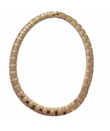 Omega Gold Plated Metal Chain Choker Necklace - £38.81 GBP