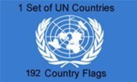 A UN Countries flag Set12x18 - £312.38 GBP