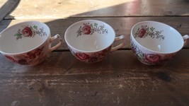 3 Made in England ANTIQUE Tea Cups 3.5&quot; x 2.5&quot; - $39.59