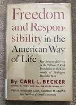 Freedom And Responsibility In The American Way Of Life by Carl Becker 1945  - £9.38 GBP