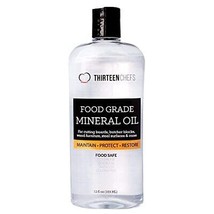 Thirteen Chefs Mineral Oil - 12oz Food Grade Conditioner for Wood Cuttin... - £35.82 GBP